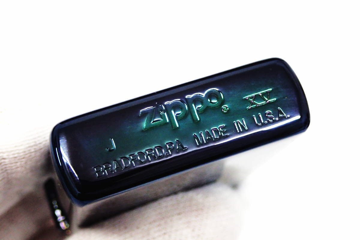 1円【ZIPPO】未使用品 PEACE ジッポ ピース ブルーカラー 1999年製 タバコ オイルライター ケース付◆質屋_画像4