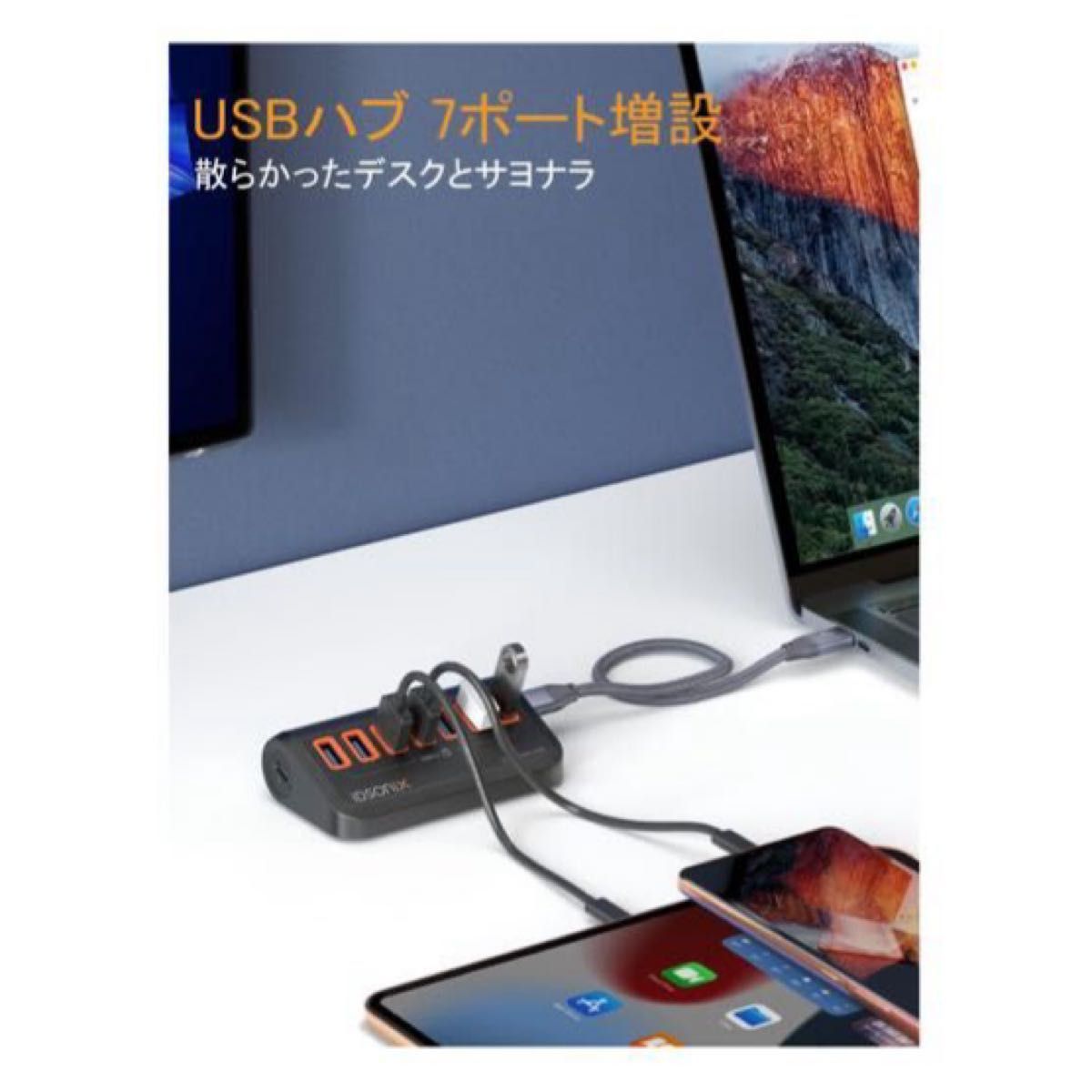 IDSONIX usbハブ Type-Cポート/USB Aポートusb3.2 gen2 最大10Gbps 