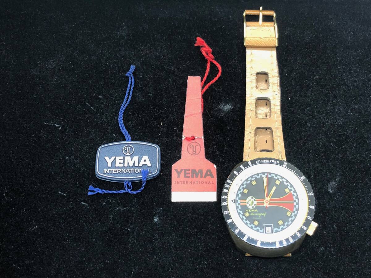 ★YEMA MEANGRAF　イエマ　ミーングラフ デイト　手巻き 新品 タグ付き 未使用 美品 アンティーク ヴィンテージ 東京★_画像10