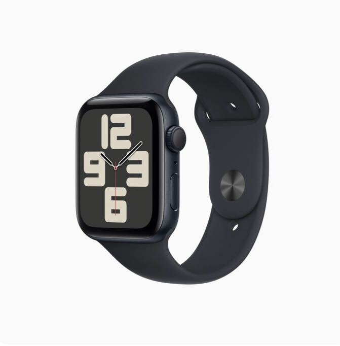 【新品未開封品】Apple Watch SE (GPSモデル) 44mmミッドナイトアルミニウムケース ミッドナイトスポーツバンド M/Lの画像1