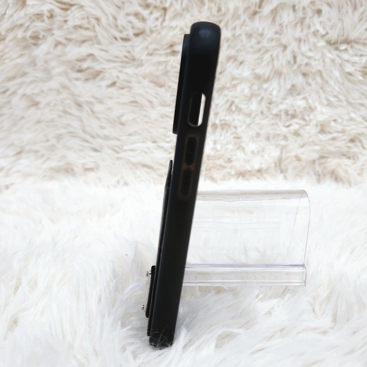 PRADA iPhone 14 Pro ケース サフィアーノレザー 黒 現行品 プラダ ブラック スマホケース アイフォンケース