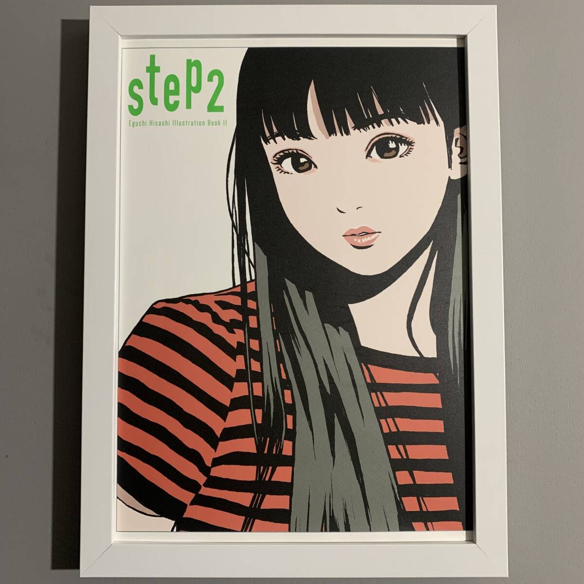 ■江口寿史■画集step2表紙/B5額装品/貴重イラスト/印刷物/美女/美人画/インテリア G292