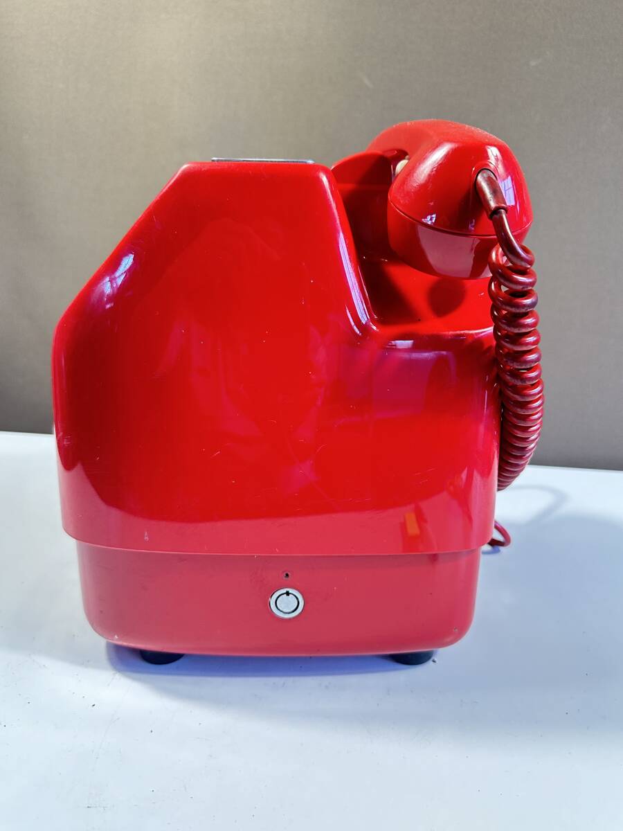  Showa Retro / red telephone ( public )/10 jpy sphere exclusive use /1975 year /671A2/ total height 28.