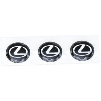 31【新品】レクサス純正 LEXUS ナンバーロックボルト 専用シール ステッカー ロゴシール 正規品 1シート分 UX NX RX IS ES LS LC LX_1シートに3枚