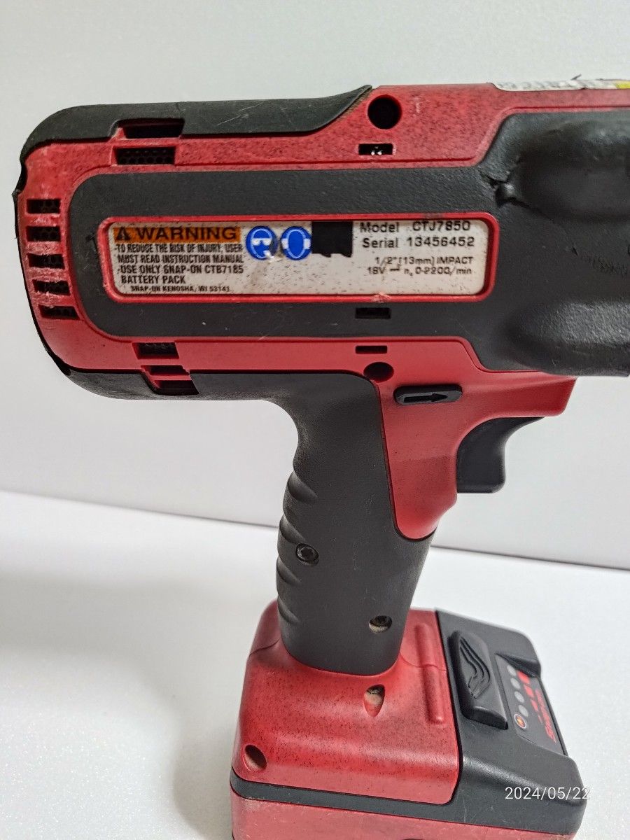 スナップオン 電動インパクトレンチ CTJ7850 中古動作品 18V スナップオン 電動インパクトレンチ CTJ7850 中古動作品 18V