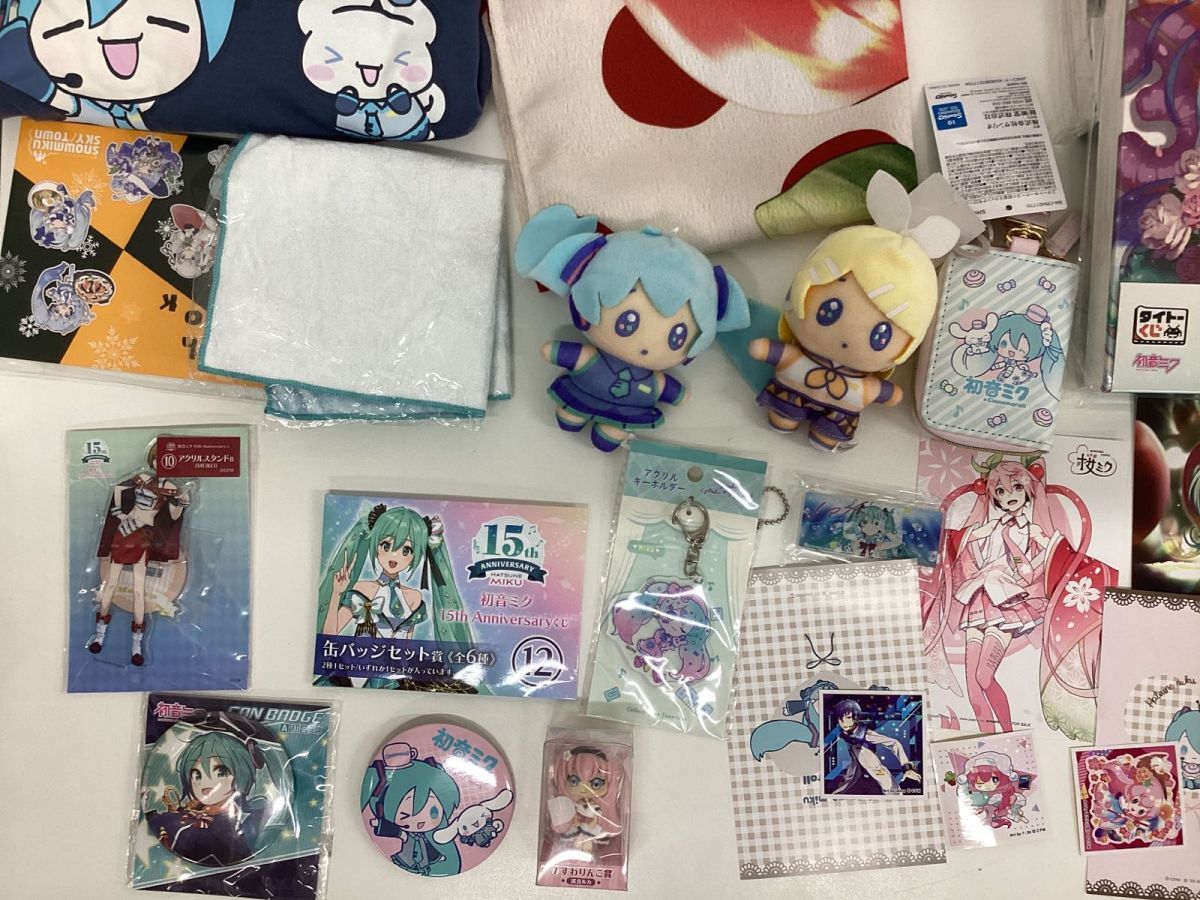 [ включение в покупку не возможно / текущее состояние ] Vocaloid Hatsune Miku товары продажа комплектом фигурка мягкая игрушка жестяная банка значок can панель для ванны гобелен др. 