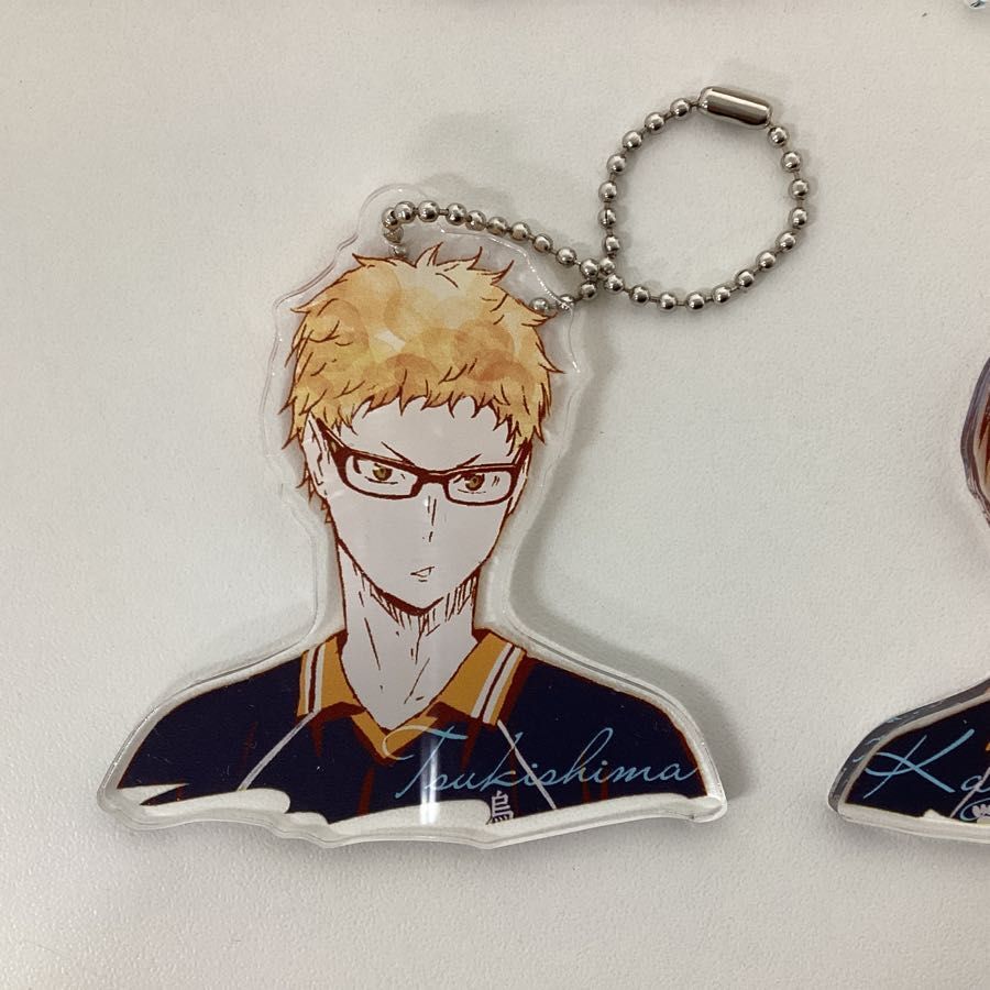 [ present condition ] Haikyu!!!! trailing Ani-Art acrylic fiber key holder set sale . river .. nail grinding month island . other total 6 point 