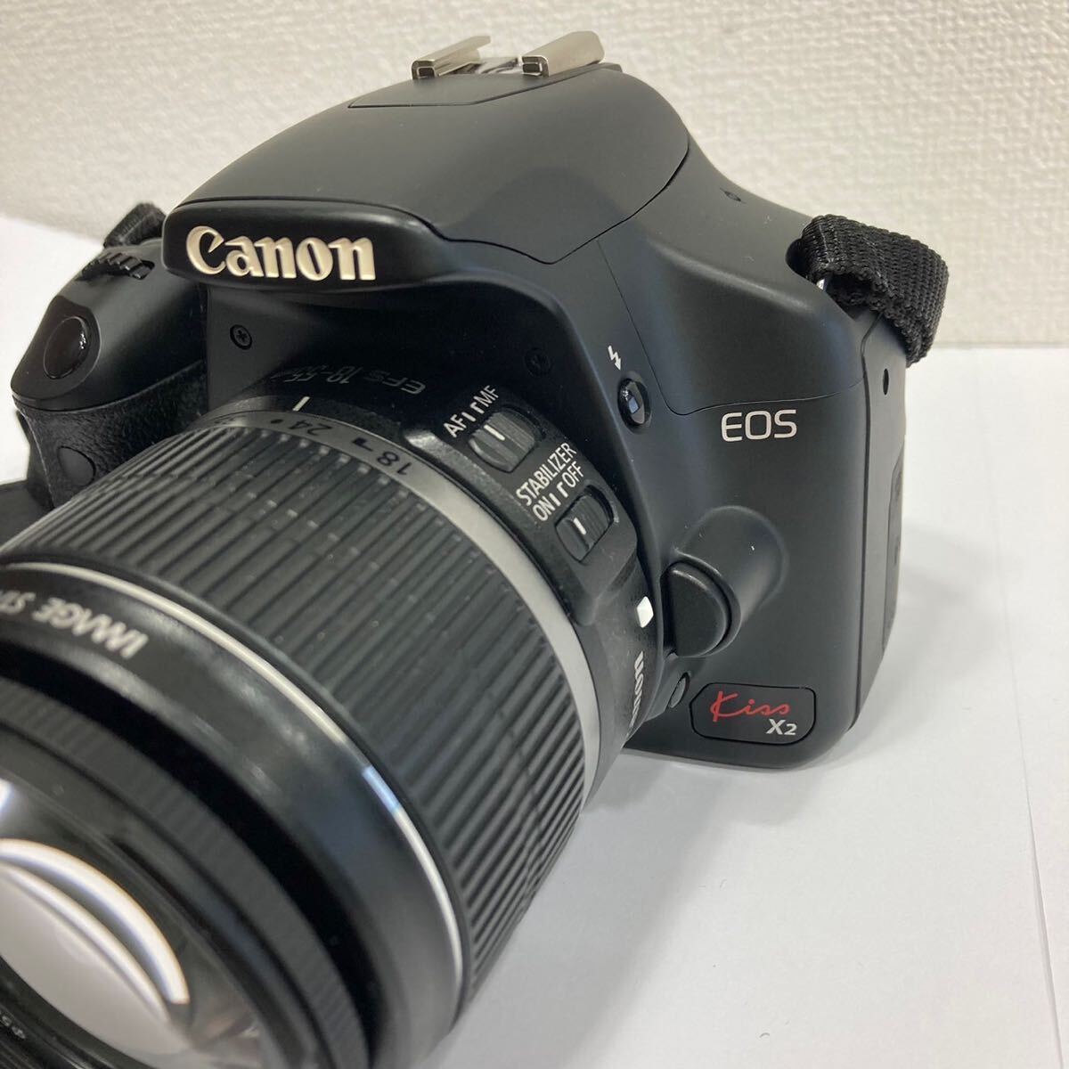 1円～動作確認済み 美品 Canon EOS Kiss X2 EF-S 18-55mm F3.5-5.6 IS 55-250mm F4-5.6 キャノン デジタル一眼レフカメラ ダブルレンズの画像3