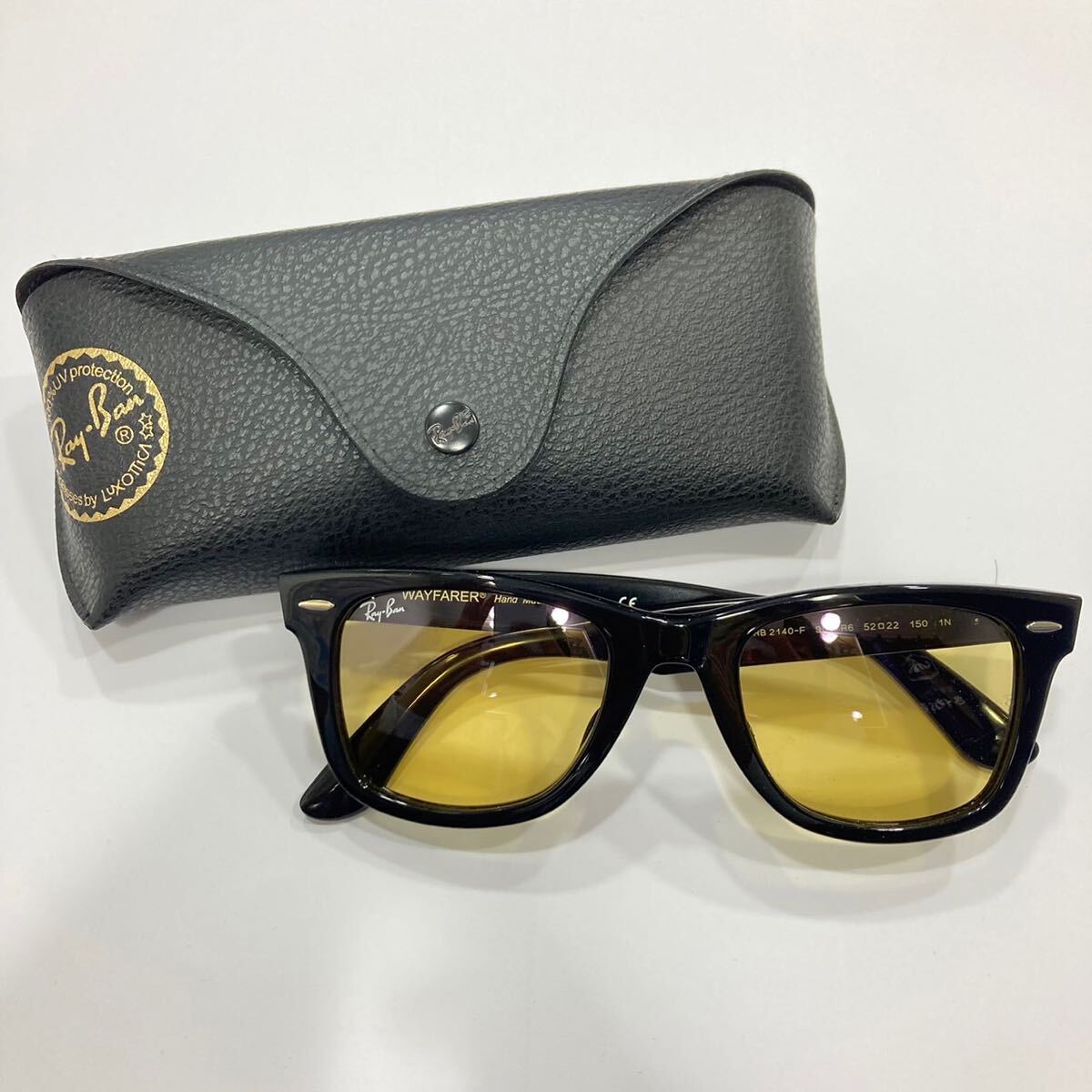 1 иен ~ хранение товар прекрасный товар RayBan RayBan солнцезащитные очки WAYFARER RB 2140-F 901/R6 5222 150 1N Wayfarer черный 