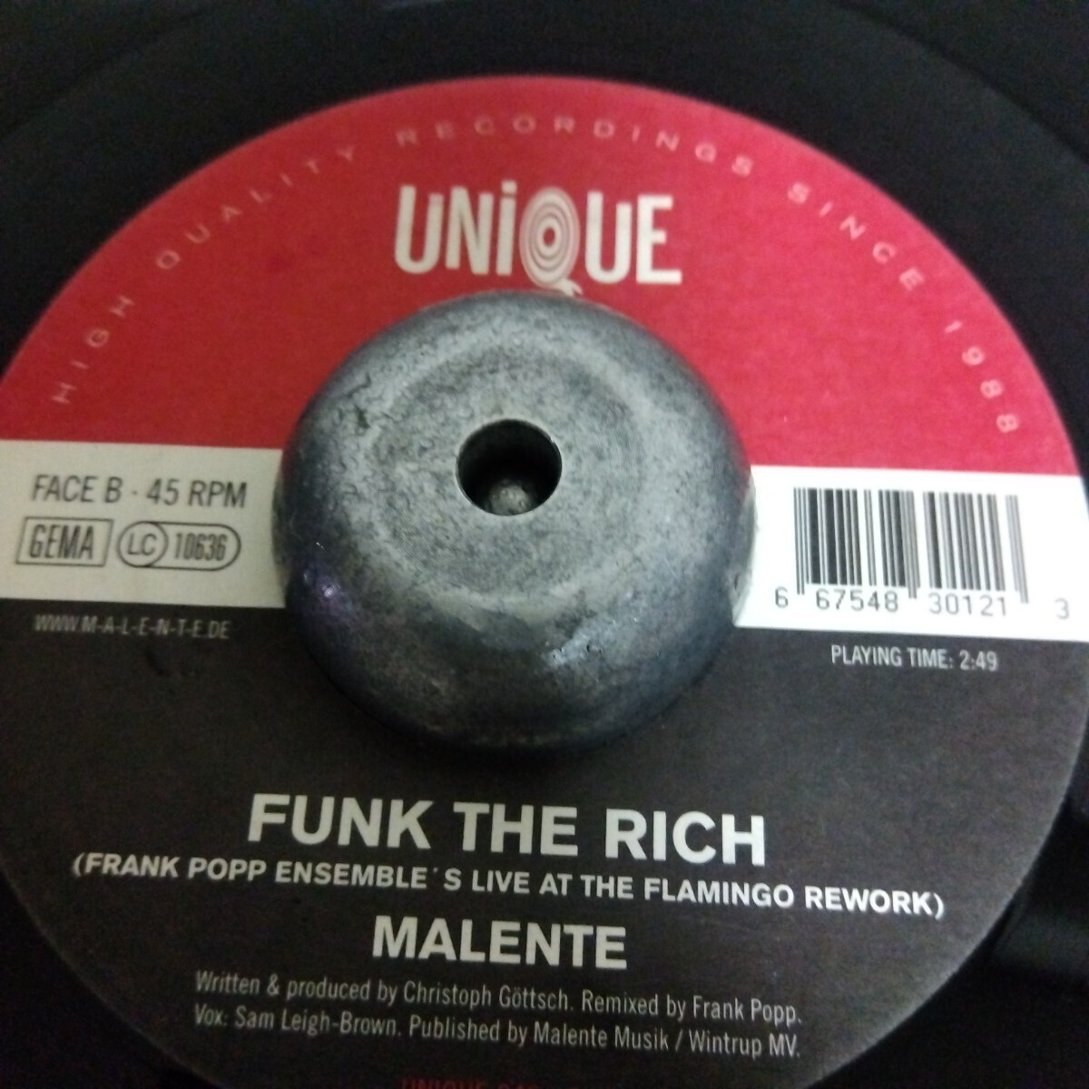 malente funk the rich 02年　ep 7inch ファンク　funk ソウル　soul _画像1