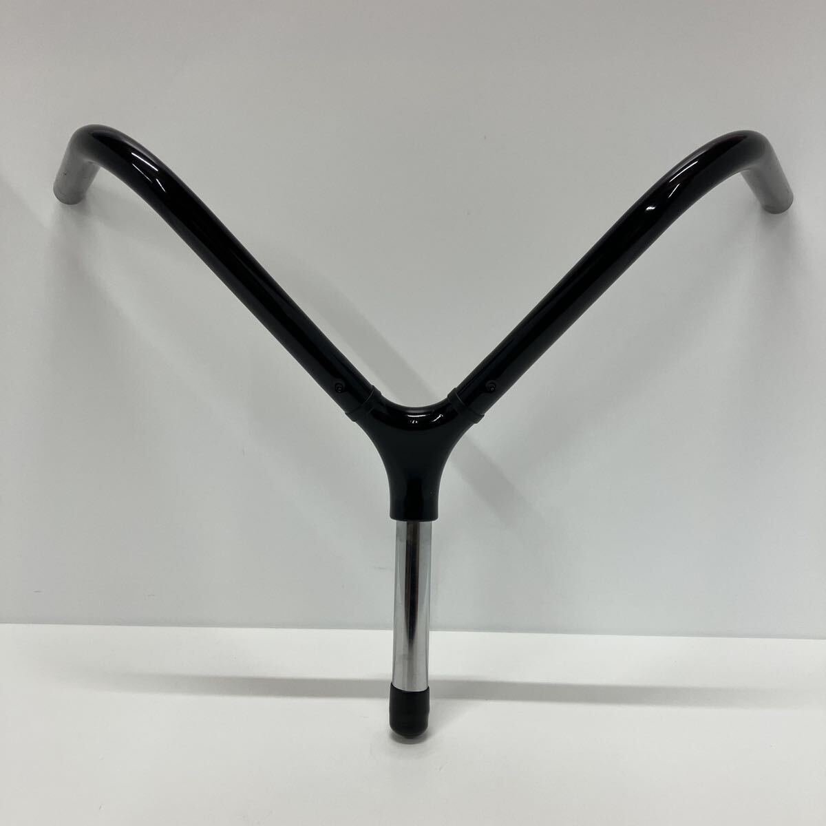 【未使用】自転車 ハンドル V字 シートポスト付き ブラック スチール製 菅M-44の画像1