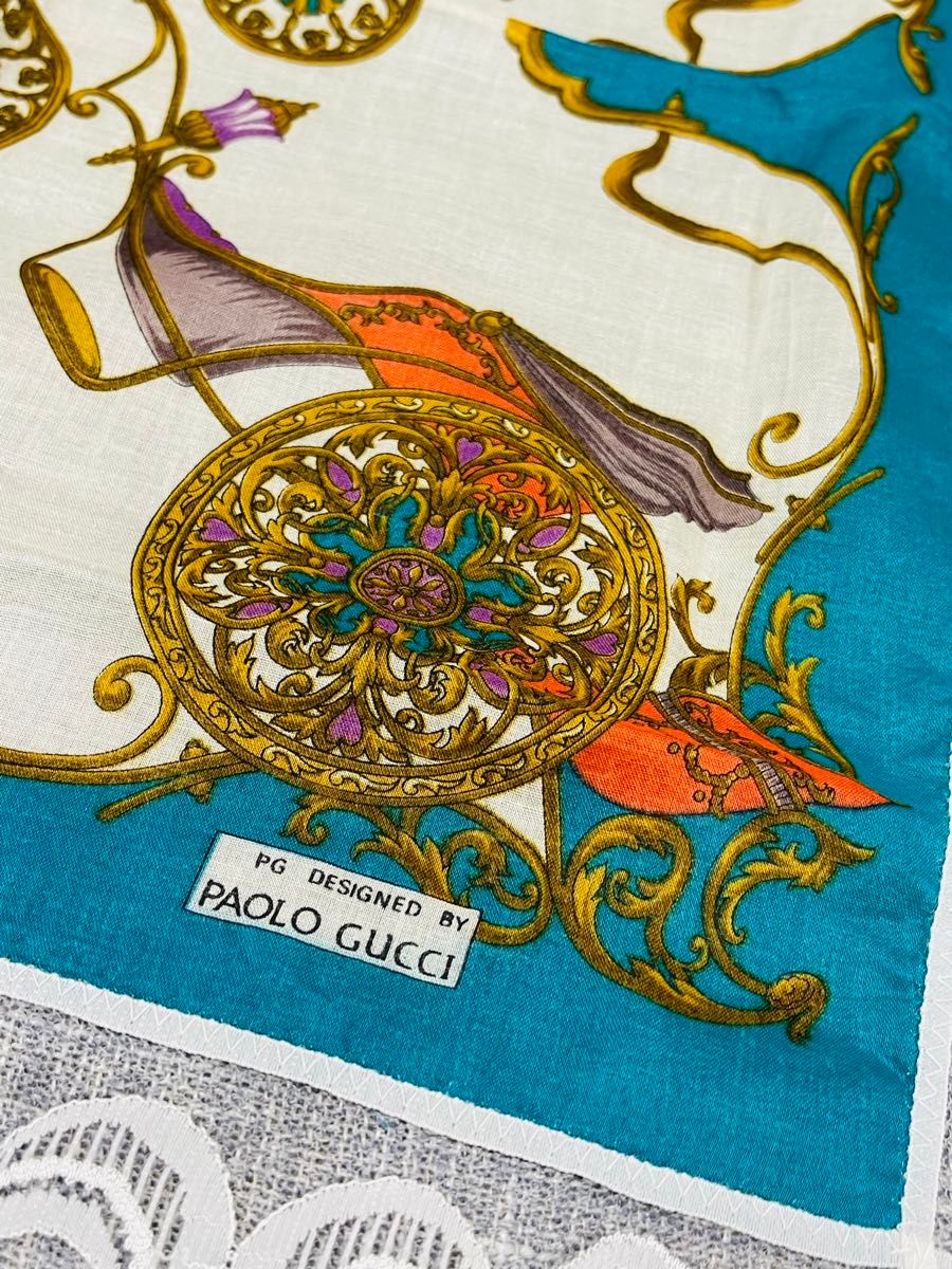 PAOLO GUCCI パオログッチ　スカーフ　バンダナ　ハンカチーフ　美品