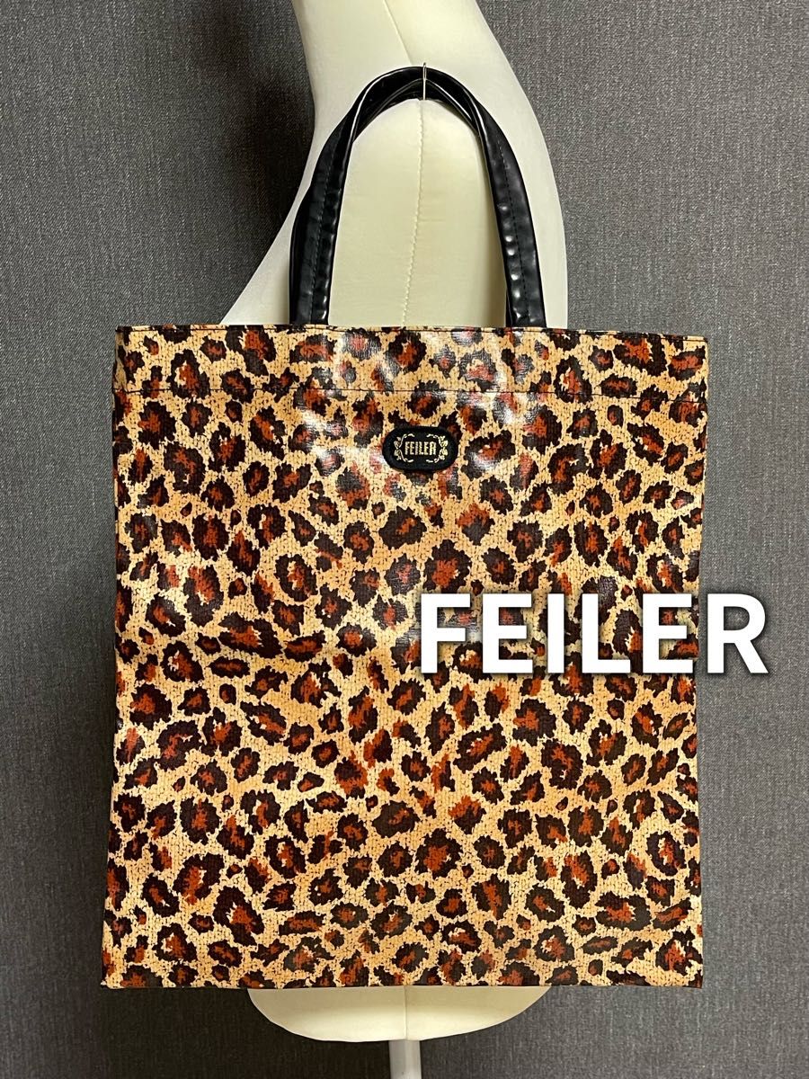 フェイラー FEILER トートバッグ ビニールバッグ ヒョウ柄 フェイラー FEILER トートバッグ ビニールバッグ ヒョウ柄