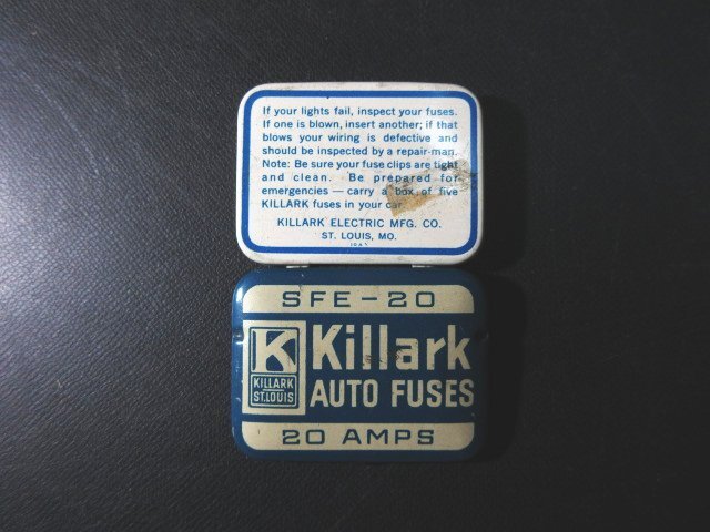 XB773* killer k America made old auto fuse SFE-20 20 Anne pair 5 pcs insertion tin plate can / Killark car supplies electron parts Vintage / present condition delivery 