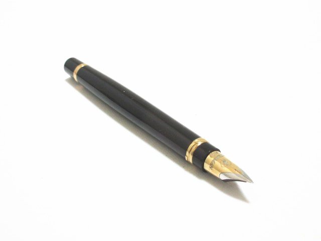 XB853◇ウォーターマン リエゾン 両用式万年筆 ペン先18K-750 F(細字) ブラックラッカー ケース付 / WATERMAN LIAISON 18金 筆記用具 /_画像2