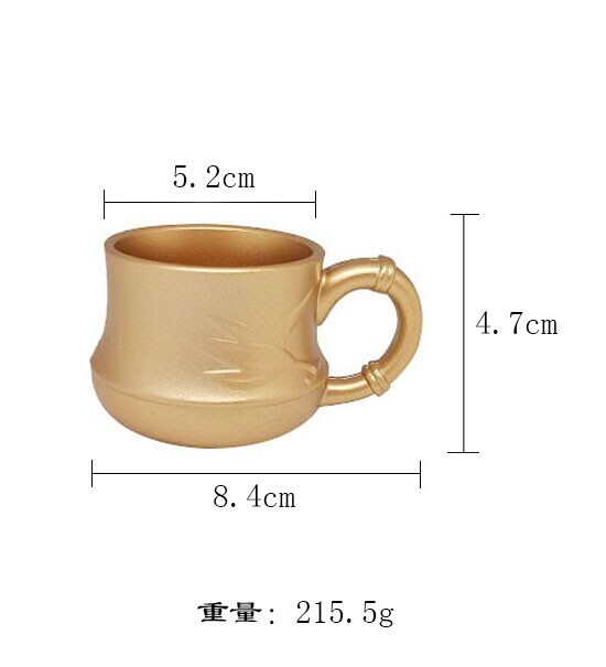 純銅製 手作り テイーカツプ ウーロン茶、プーアル茶、紅茶などに 金属茶道茶器 アーテ的なデザインでお茶をもっと楽しくなる_画像2