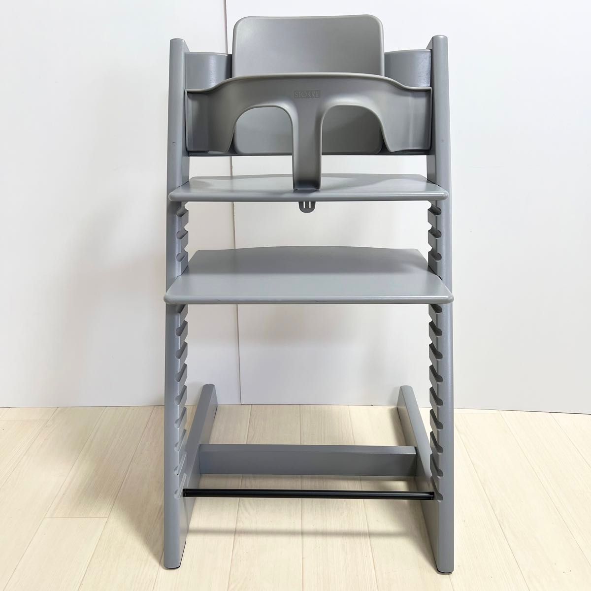 ストッケ トリップトラップ STOKKE ストームグレー ベビーセット付き TRIPP TRAPP ベビーチェア ハイチェア