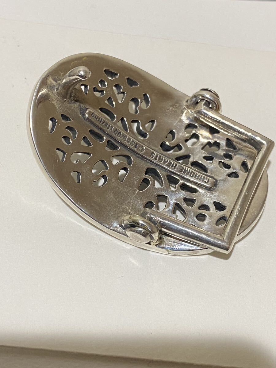  rare Chrome Hearts 1.0 small Mini Classic oval Cross buckle belt men's silver SV925 Chrom hearts