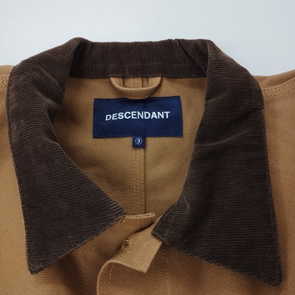 F144b [人気] DESCENDANT ディセンダント MFG CHORE JACKET 3 ベージュ 綿100% ボタン | アウター Gの画像4