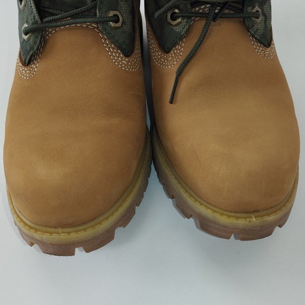 O348b [人気] Timberland ティンバーランド ロールトップブーツ 26cm グリーン×ブラウン TB0A1QY4 カモフラージュ柄 | シューズ G_画像8