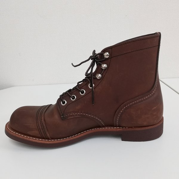 O484b [人気] REDWING レッドウィング ブーツ 25cm ブラウン 8111 革 レースアップ | シューズ G_画像2