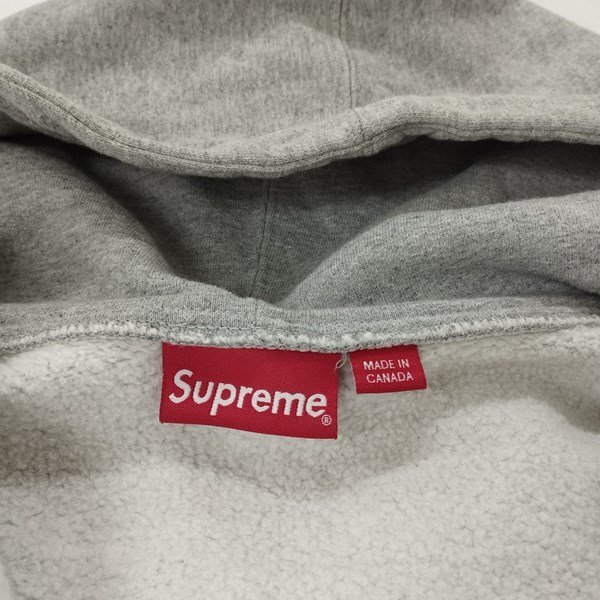 O375b [人気] Supreme シュプリーム Small Box Zip Up Hooded Sweatshirt M グレー パーカー ジップアップ | トップス N_画像4