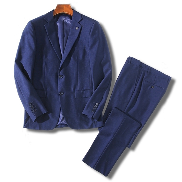 S1504-XLネイビー/新品スーツカンパニー スーツ セットアップ 上下ジャケット パンツ 高品質 細身 ビジネス メンズ セットアップ の画像1