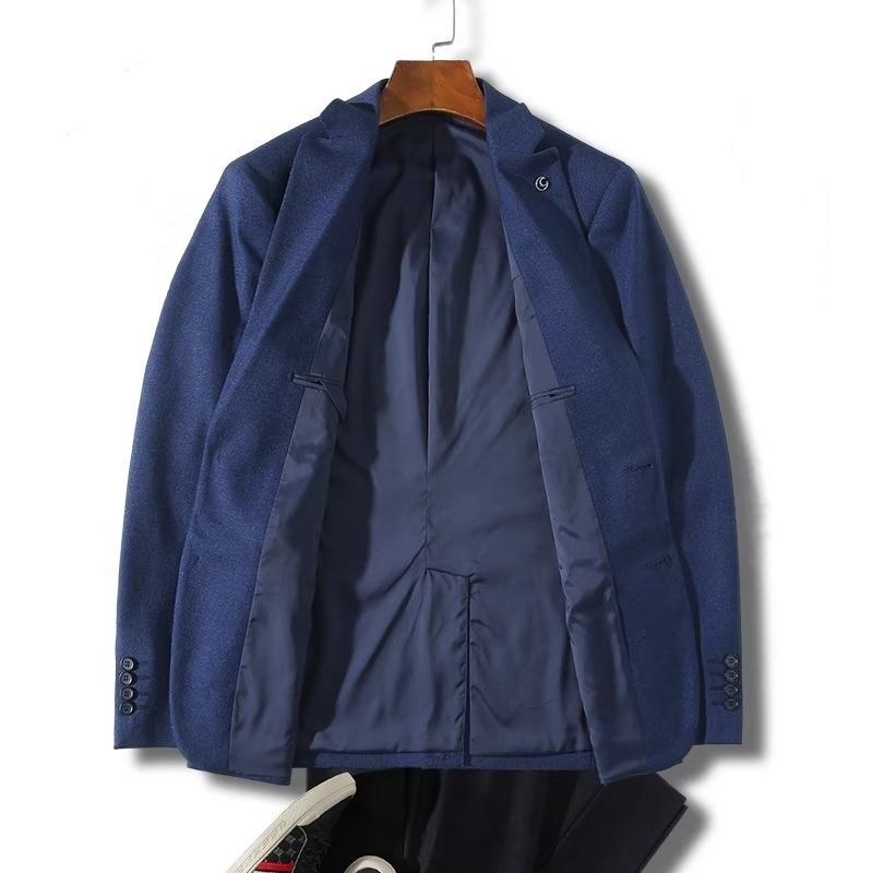 S2004-XLネイビー/新品スーツカンパニー スーツ セットアップ ジャケット パンツ 高品質 細身 春秋 ビジネス 紳士 メンズ セットアップ_画像2