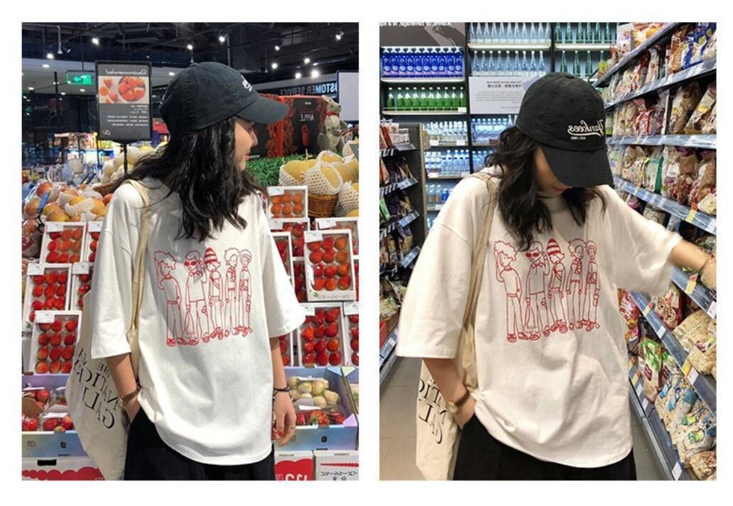 レディース tシャツ 白 おしゃれ かわいい 半袖 ゆったり 人気 インナー ダンス プリントtシャツ 安い トレンド