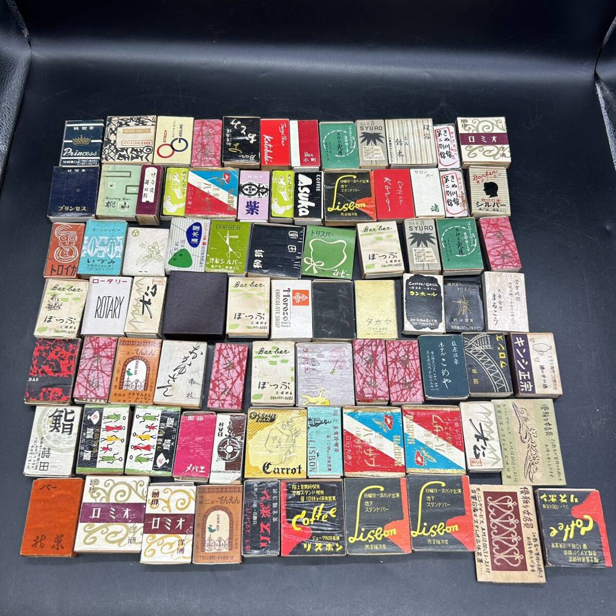  Match matchbox Showa Retro coffee shop snack eat and drink shop that time thing collection antique Vintage 80 pieces set Q8