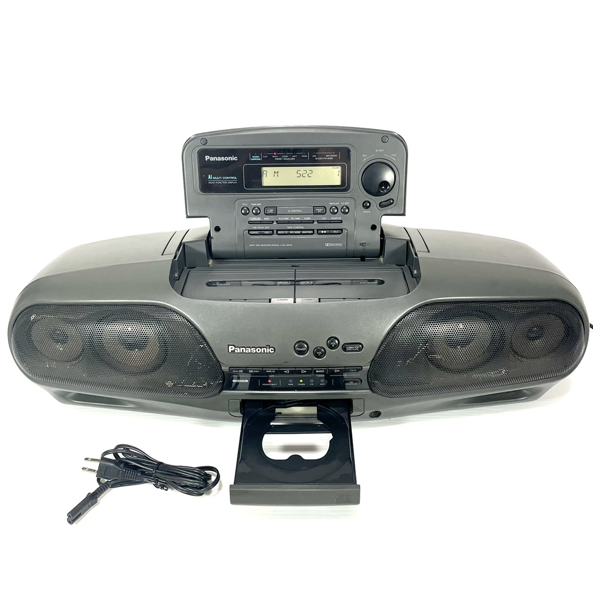 【稀少銘機/動作美品】Panasonic パナソニック RX-DT707 バブルラジカセ コブラトップ CD TAPE AM FM RX-DT909 の兄弟機の画像1