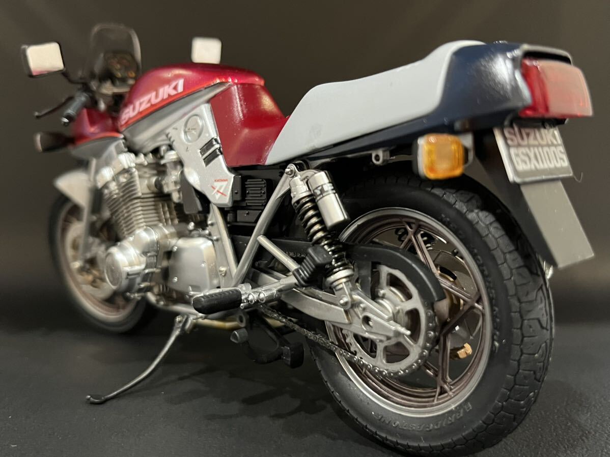 完成品 GSX1100S カタナ カスタムチューン スズキ タミヤ 模型 プラモデル 1/12 バイク オートバイシリーズNO65_画像4
