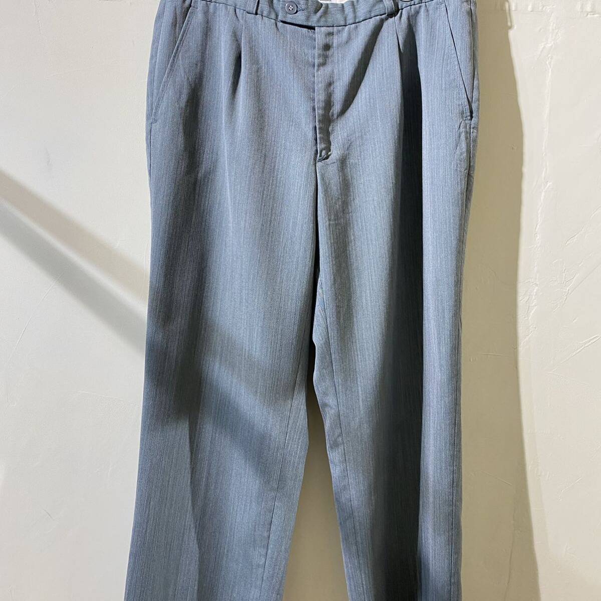 vintage euro summer wool poly slacks フランス製 ヨーロッパ古着 ビンテージ サマーウールポリスラックス 70s 80s_画像3