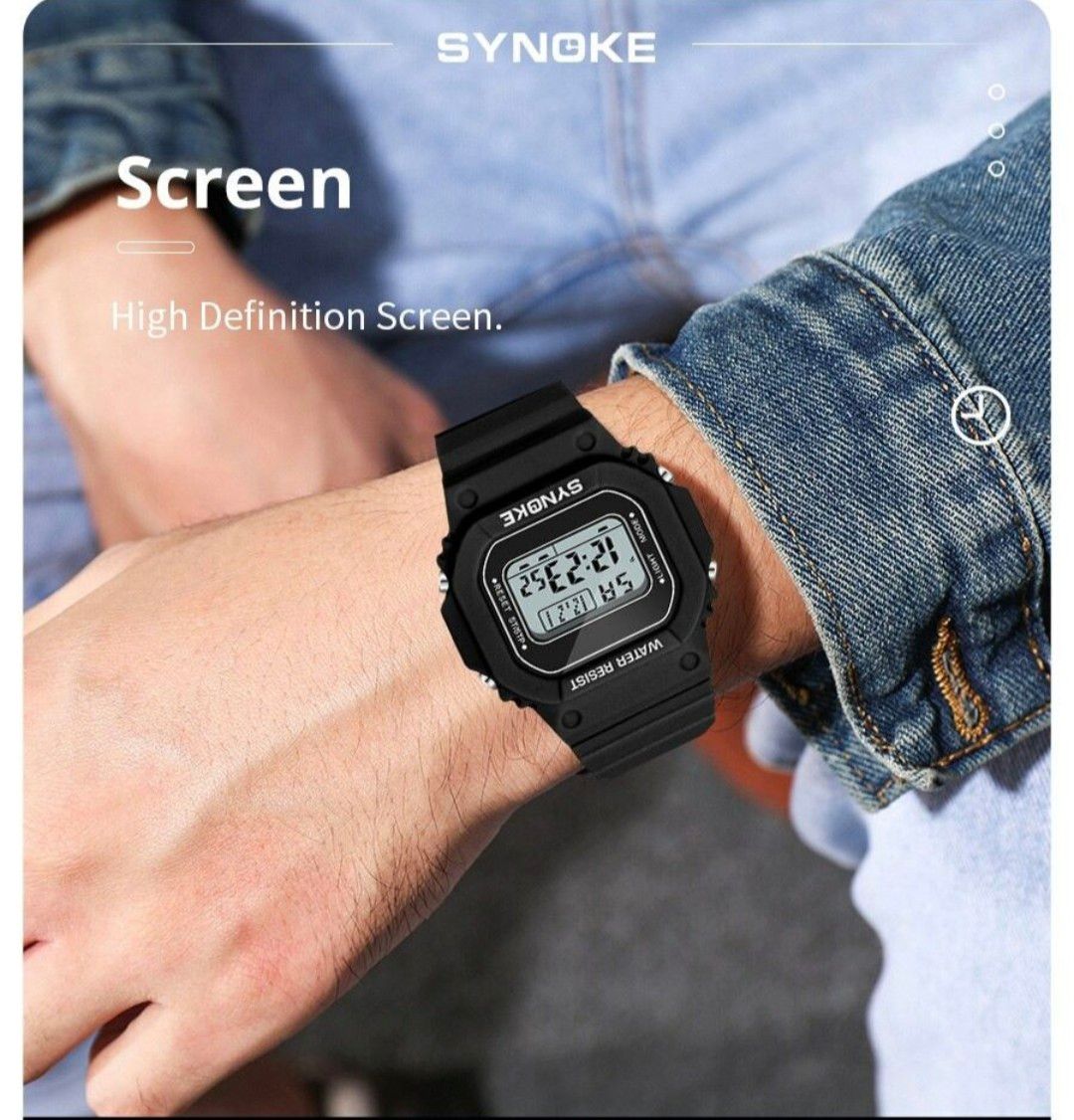 【訳あり】デジタル腕時計防水 ウォッチ 多機能 発光 メンズ レディース