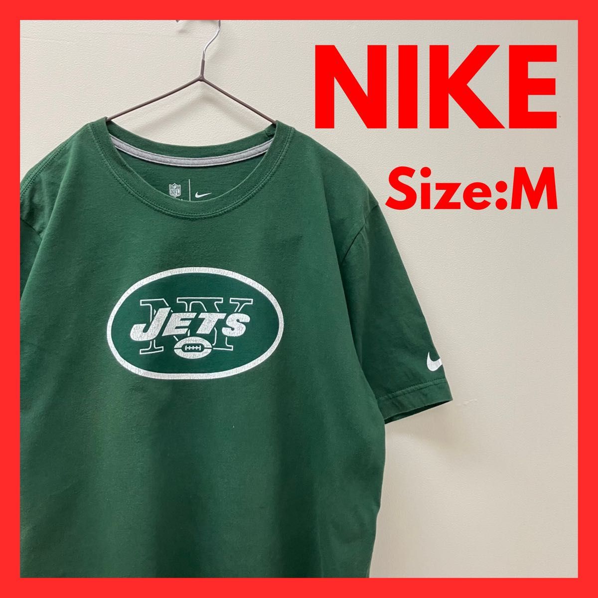 【即日発送】古着　NIKE ナイキ　NFL ロゴ　半袖Tシャツ　グリーン　M