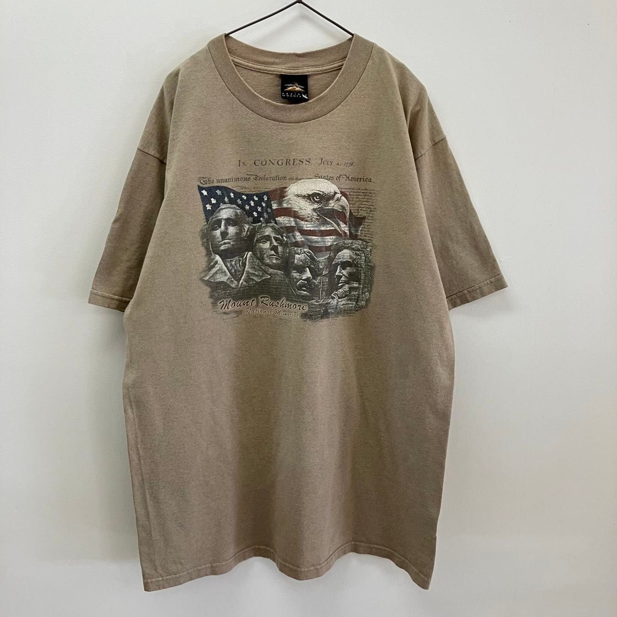 【美品】古着　USA製　ラシュモア山国立記念碑　プリント　Tシャツ　メンズ　XL