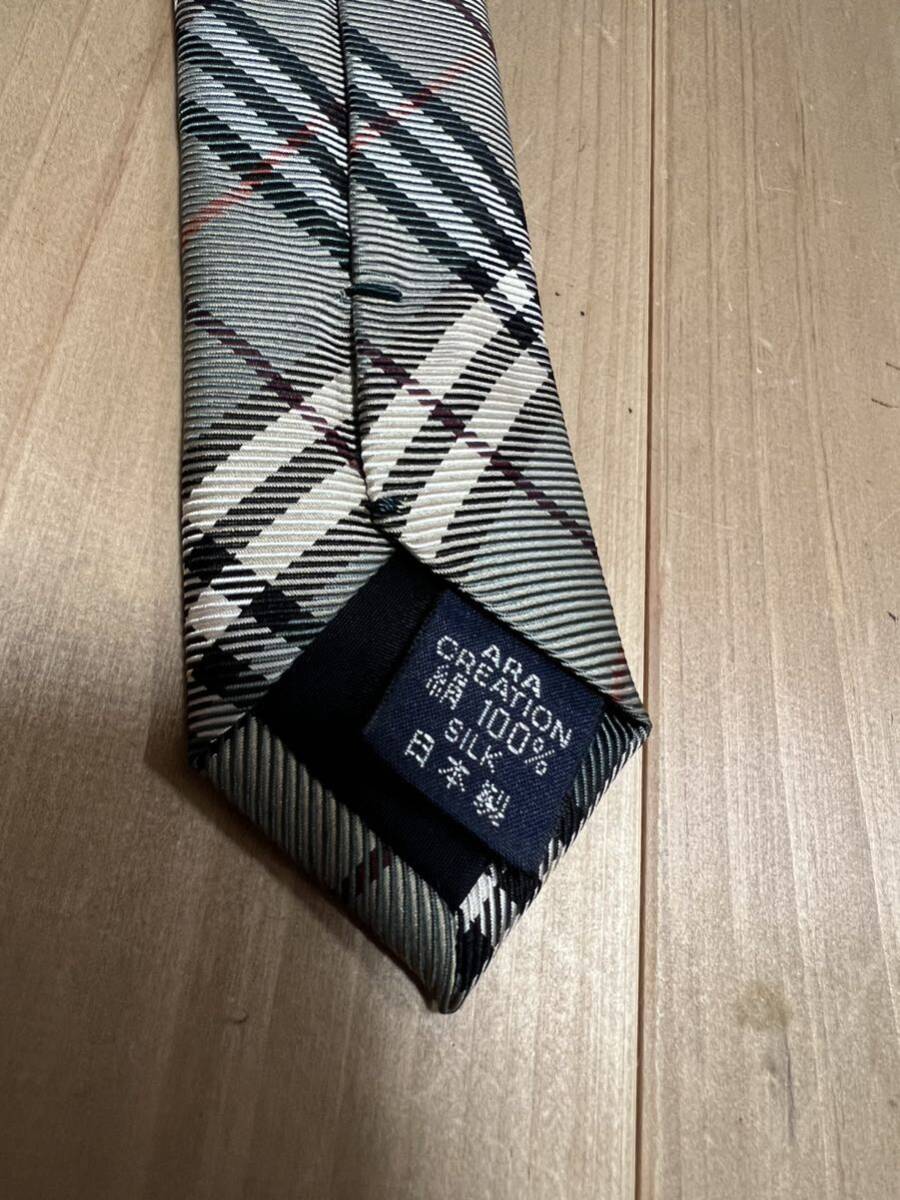 BURBERRY Londonバーバリー シルクネクタイ極美品チェック柄 ビジネスネクタイ_画像2