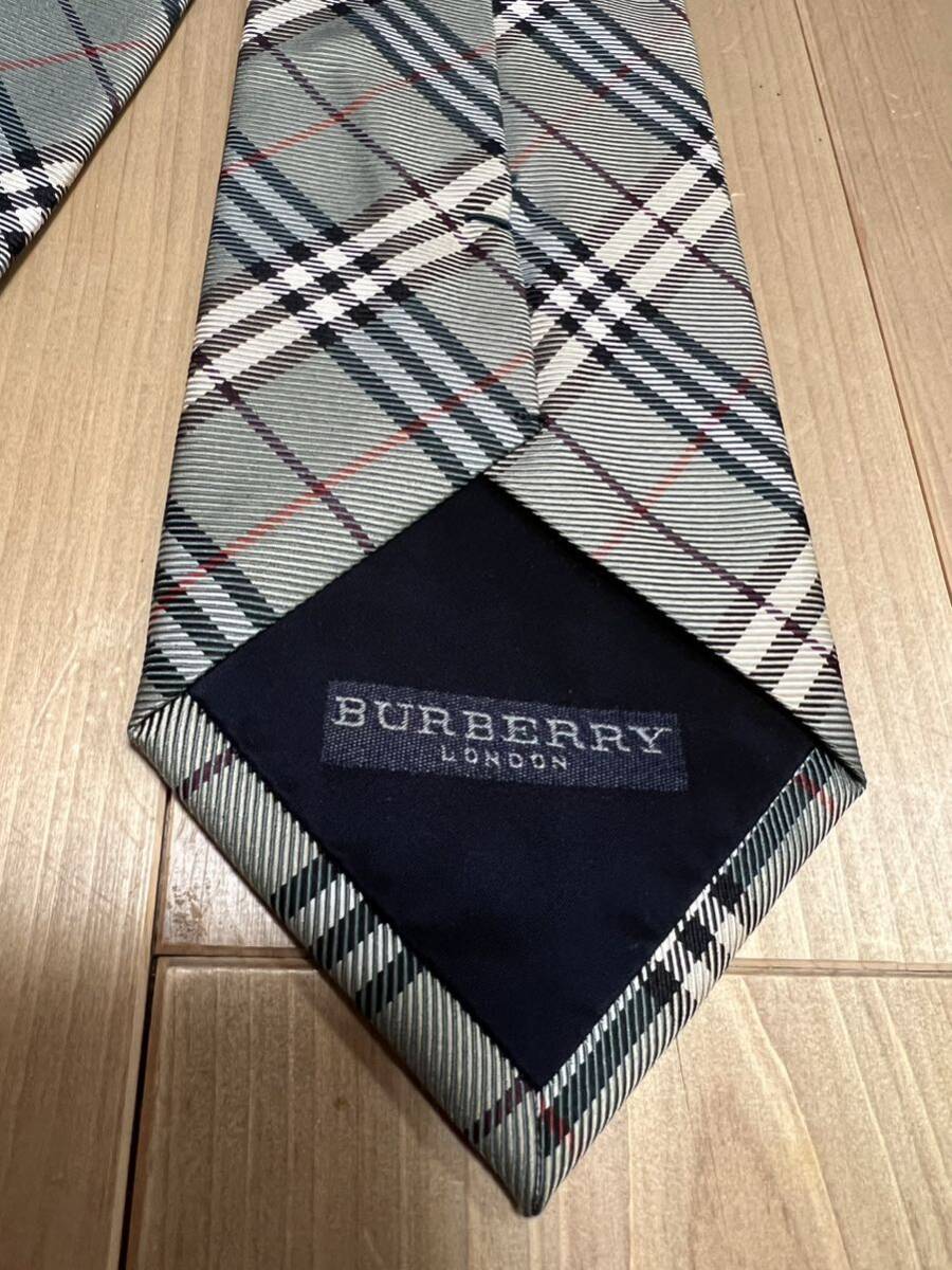 BURBERRY Londonバーバリー シルクネクタイ極美品チェック柄 ビジネスネクタイ_画像5