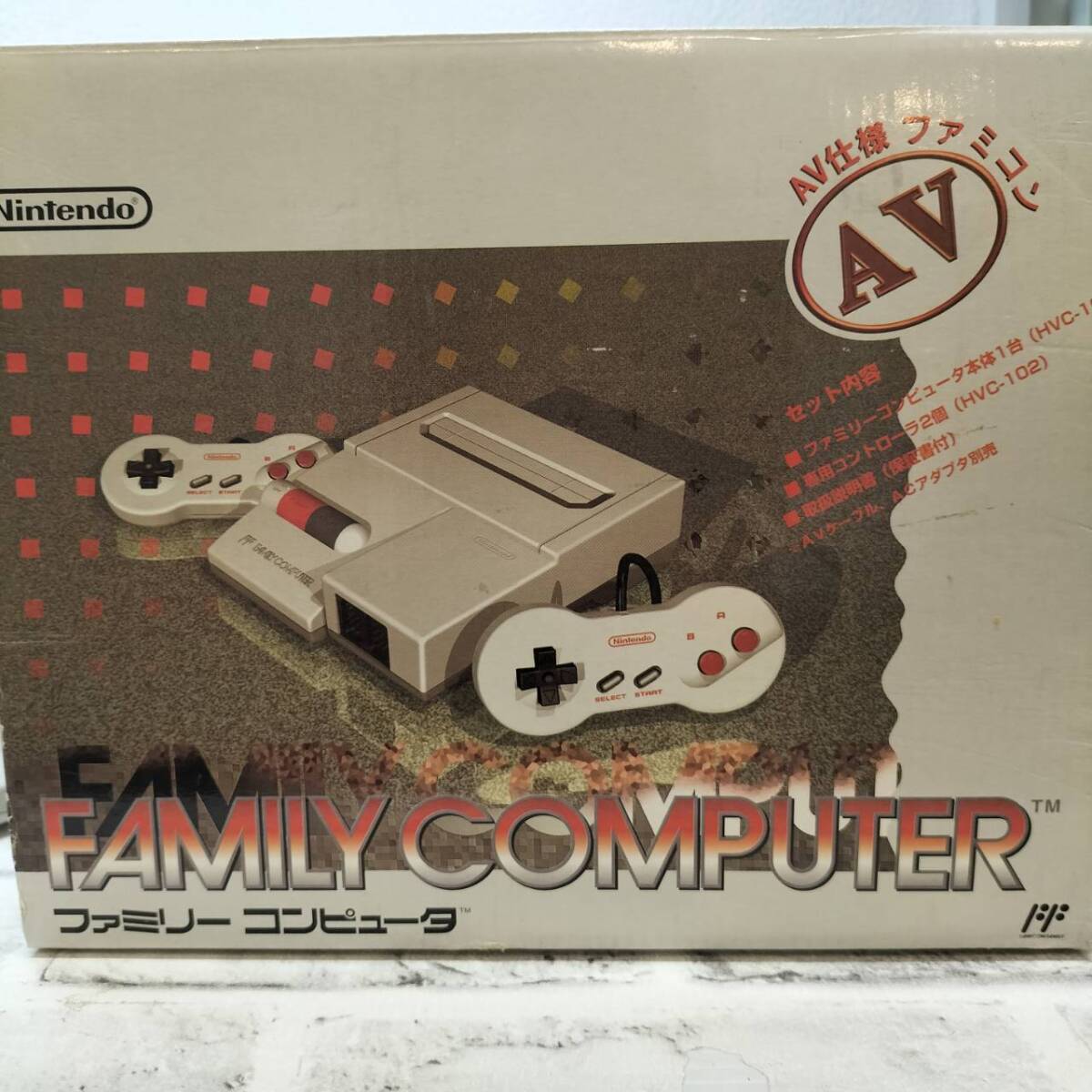 ニンテンドー NEWファミコン Nintendo FAMILY COMPUTER 本体 アダプター AVケーブル付き 箱入り【1013_画像6