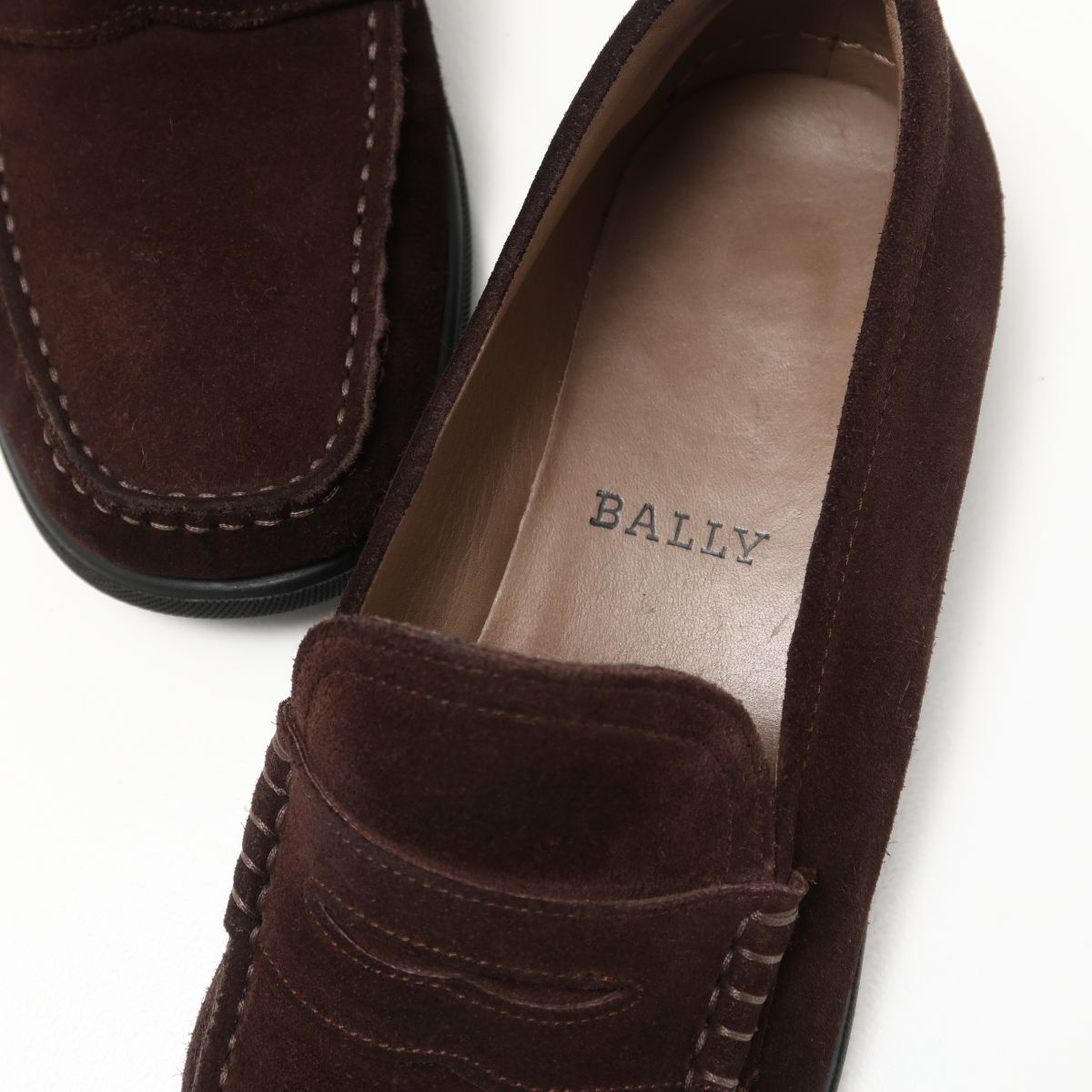 GP9840^ Italy made Bally /BALLY suede leather Loafer / slip-on shoes shoes brown group size 3.5/ approximately 23.5cm corresponding 