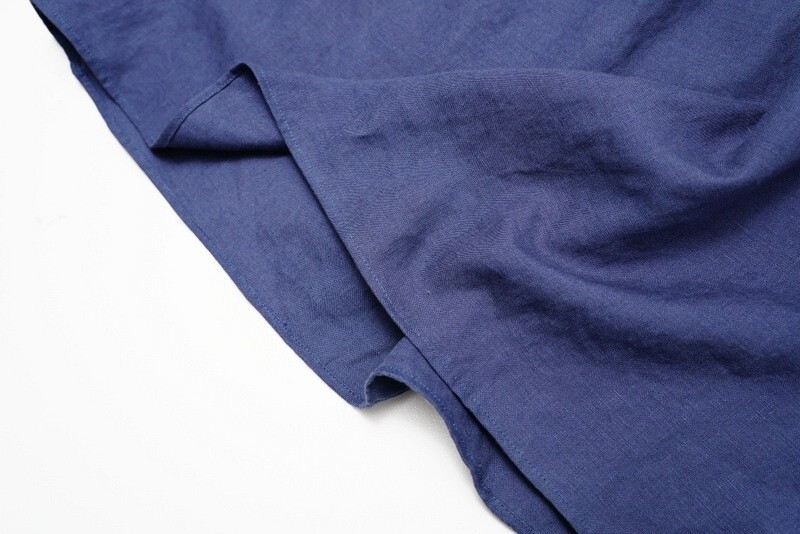 TH1110 M and both ko/M&KYOKO*linen100%* юбка в сборку * длинная юбка * сделано в Японии * размер 1* оттенок голубого 