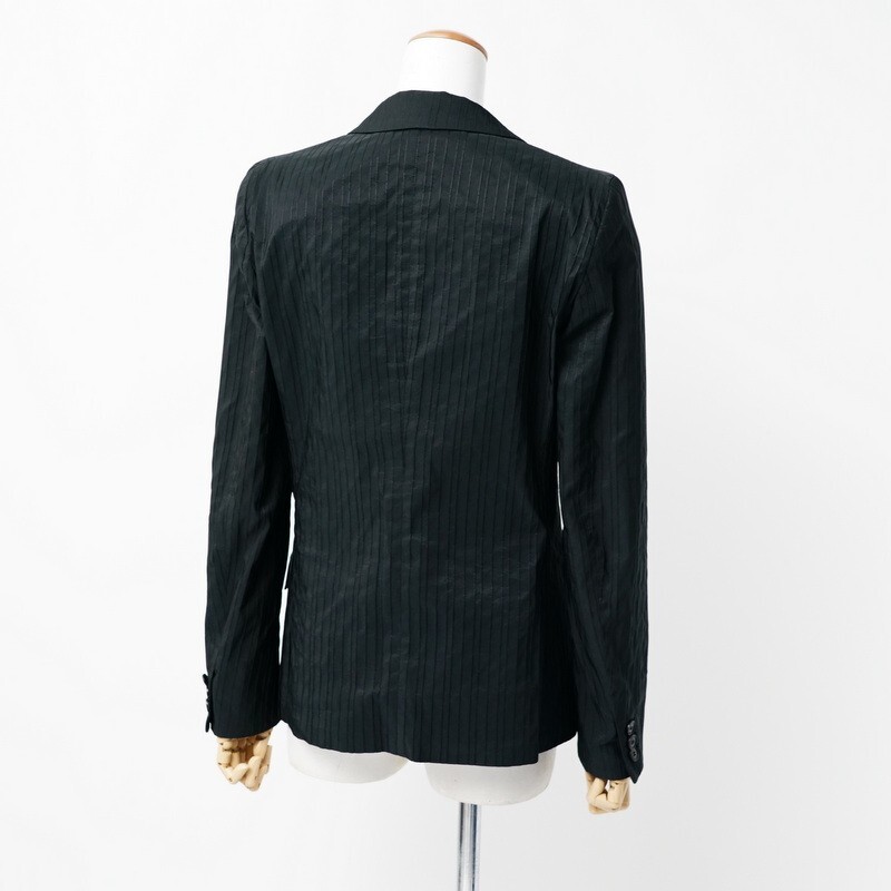 GP9527 Italy made * Max Mara /Max Mara* silk .* stripe ground pattern * suit jacket * tailored jacket * size 40* black 