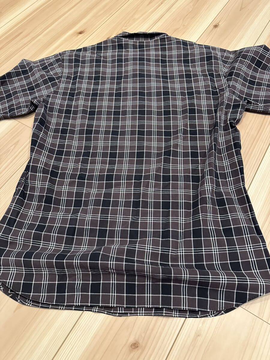  симпатичный дизайн Agnes B agnes b. проверка открытый цвет рубашка короткий рукав мужской размер 3 кнопка down 