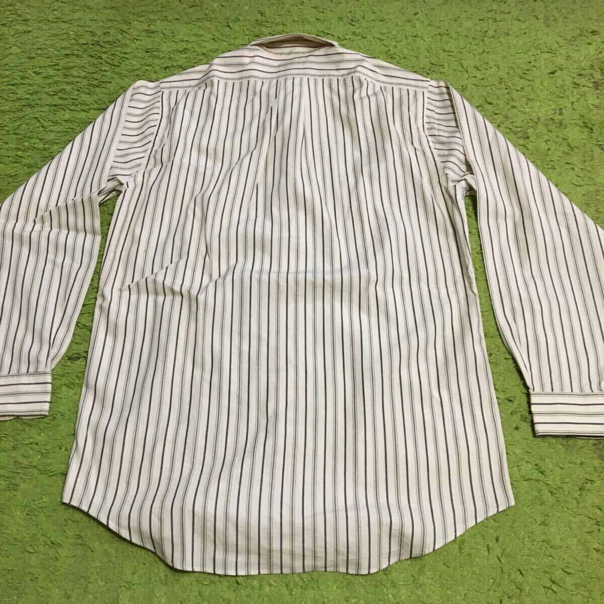 【made in British Hong Kong】90's Americanclothing/J.CREW/gianttag/button-downstripeshirt/size S/状態good/_画像9