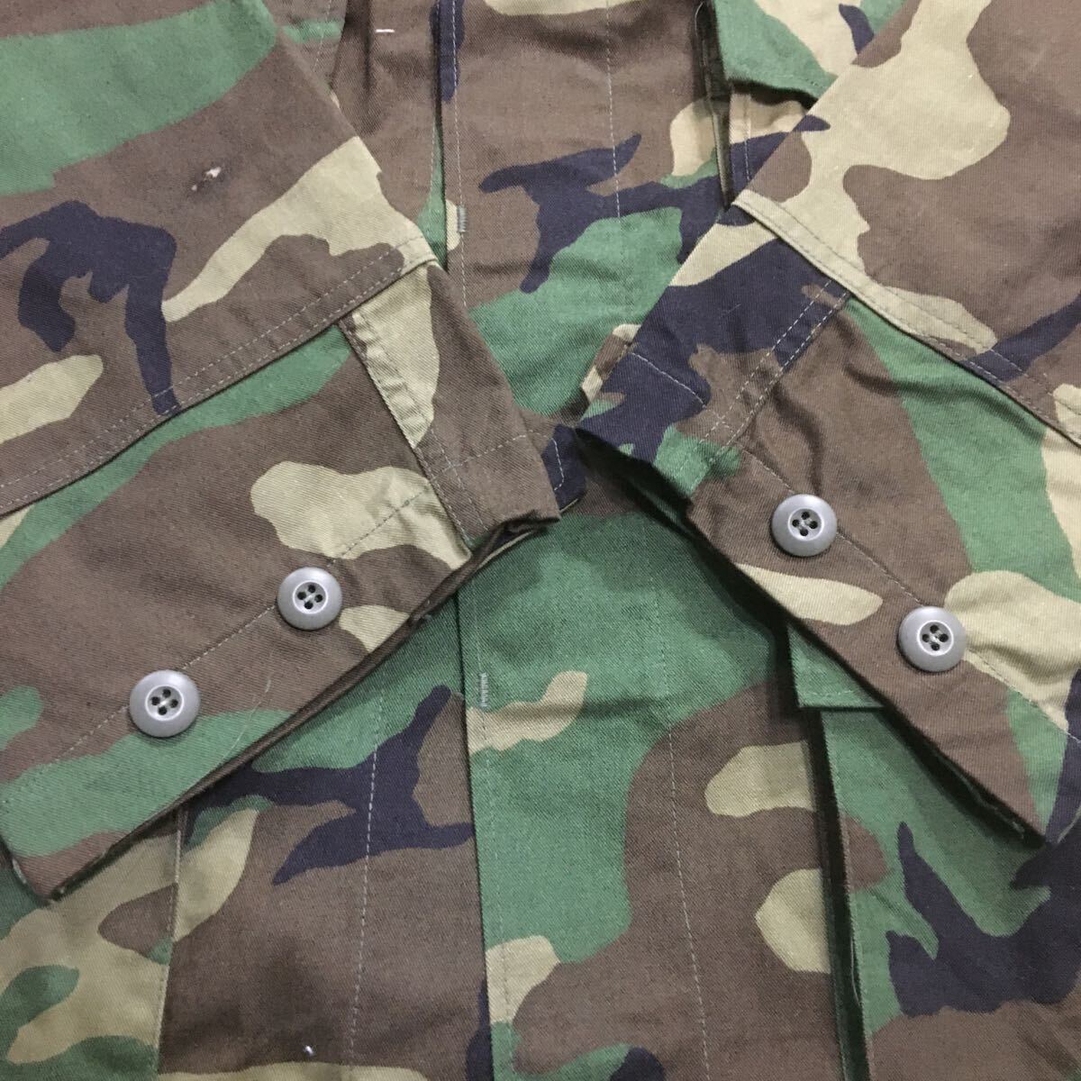 【made in USA】80's military deadstock/COAT,COMBAT,WOODLAND CAMOFLGE PATTERN/BDU/sizeL-XS/non rip/Untagged/極上品/_画像2