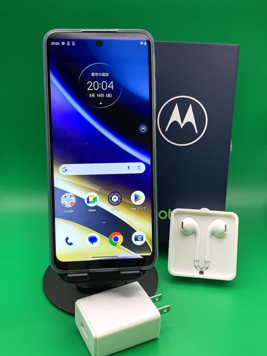 ★新品同様 Motorola moto g52j 5G 128GB SIMフリー 最大容量良好 格安SIM可 XX2219-1 インクブラック 中古 新古品 BP3010 A-3_画像2