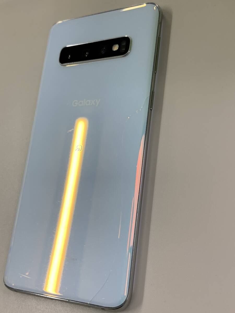 * super-discount * with translation Galaxy S10 128GB SIM free most high capacity excellent cheap SIM possible KDDI 0 SCV41p rhythm white used new old goods CGT0724 A-1