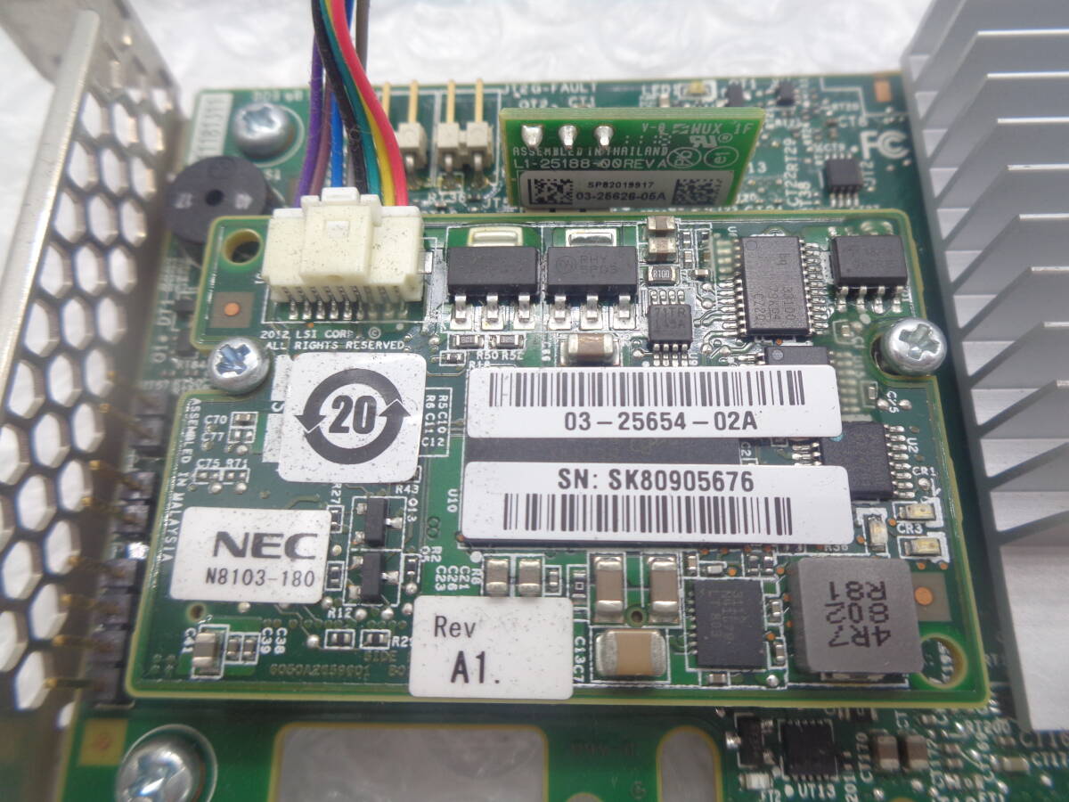 複数入荷 NEC N8103-177 LSI MegaRAID 9362-8i 12G SAS RAIDコントローラ 1GB RAID 0/1/5 中古動作品(N1006)_画像2