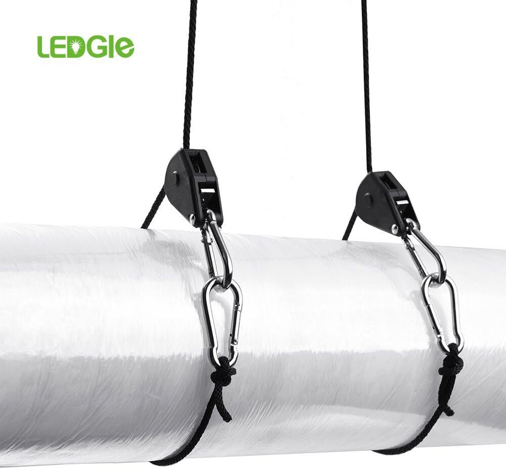 Ledgle 1/8"ロープラチェット ロープ フック 荷造りベルト 150 lbs荷重、完全ロック 4個セット_画像4