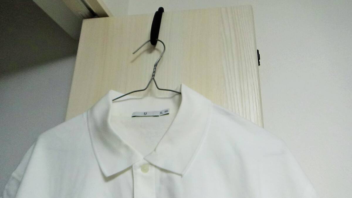 新品 ユニクロ ジルサンダー コラボ XL メンズ ★ 半袖 ポロシャツ シャツ トップス 白 +J 未使用_画像2
